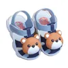 Sandały Baby Summer 3D Rabbit Bear Boys Dziewczynki Kreskówka Pvc Non Slip Children Miękki dno Hook Buty plażowe 230608