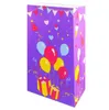 Упаковочные сумки бумажные вечеринки конфеты подарки празднование детского душа свадьба 13x8x24cm Balloon светло -голубой апельсиновый розовый фиолетовый желтый otjnz