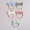 Haar Accessoires Wafel Baby Hoofdband Boog Voor Pasgeborenen Hoofdbanden Meisjes Elastieken Haarband Kids Zuigelingen Leuke Hoofdband Kleuren R230608