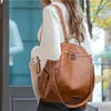 Mochilas escolares de alta calidad para mujer, mochilas de cuero suave de PU, mochilas Vintage de hombro para mujer, mochila de viaje informal para mujer, moda