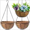 Planters Pots Metal Hanging Basket For Plants Flower Garden Pot 810 Inch Round Wire Plant Holder Home Balcony Decoration 230607