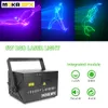 6W RGB Laser Disco Light 35K ILDA DMX Spraakbesturing DJ Party Laserlichtshow Projector Safe Key Analoog Moduleren Professioneel podiumverlichtingsapparatuur Ventilatorkoeling