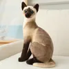 30cm Simulierte Katzen Plüschtier Kleines Kätzchen Liegende Puppe Fuzzy Plushie Peluche Kawaii Süßes Tierbaby Kinder Tröstendes Geschenk