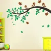 Pegatinas de pared dibujos animados pájaros árbol animales arte calcomanías para sala de estar dormitorio decoración del hogar extraíble Diy