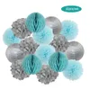 Andere evenementen Feestartikelen Goud Roze Set Rond Papieren Lantaarn Bal Honingraat DIY Pompom 6" 8" 10" 12" Voor Baby Meisje Jongen Doop Eenhoorn Bruiloft Gunst 230607