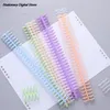 Notatniki 10pcs 30 Otwory luźne kółka papierowej książki pierścieniowe album napadowy Spiral A4 Notebook Binding Clips 230607