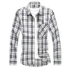 Chemises décontractées pour hommes Mens Fashion Striped Polyester Cotton Buckle Revers Long Sleeve Shirt Top Blouse Sleeves