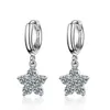 Dangle Earrings 925 Sterling Silver Natural Diamond Earring Females CN(Origin) Jewelry Star Drop Gemstone Orecchini