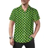 Freizeithemden für Herren, goldenes Kleeblatt-Druckhemd, St. Patricks Day, Strand, lockere hawaiianische Retro-Blusen, kurze Ärmel, individuelle übergroße Kleidung