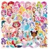 50pcsかわいいマーメイドステッカーオーシャンアニマルステッカーテーマキッズ用の素敵なVSCOステッカーボーイズガールズ10代