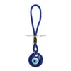 Porte-clés Rond Turc Evil Eye Porte-clés Chanceux Bleu Rose Rouge Charme Chaîne Vintage Porte-clés Pour Hommes Femmes Voiture Pendentif Drop Del Dhgarden Dh3Qk