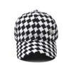 Ball Caps FS 2023 British Baseball Cap for Men Stylowe czarne białe kratę Caps Streetwear Snapback Hip Hap Hat Bones Masculino J230608