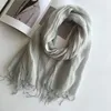 Scarves Solid Color Linen All-matched Summer Autumn Wraps Long Tassel Scarf Shawl