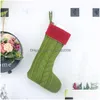 Juldekorationer trädprydnad strumppåse röd grön vit sock Xmas dekoration godis party levererar dbc vt0777 dropp deli dheza