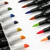 Markers TOUCH Marker 12306080168 Kleuren Zachte Borstel Pen Schets Tekening Set Voor Volwassenen Comic Animatie Art Supplies 230608