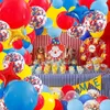 Inne imprezy imprezowe zapasy circus circus balon girland łuk zestaw czerwony niebieski żółty konfetti folia folia ballon dekoracja urodzinowa tęcza 230608