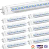 Lampadine LED da 4 piedi 4 piedi, tubo luminoso ibrido tipo A+B, 18 W 6000 K, bianco freddo Plug Play, bypass ballast, singola o doppia estremità, sostituzione luce fluorescente T8 T12, negozio ETL