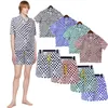 Designer Men Summer Short Sleeve Shorts Set Beach Set Breatbar Comfort Quick Torkning Klassisk tryck Fashion High Street Men's Set Size M-XXL