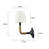 Wall Lamp Retro Industrial Wind Iron Rope Personality Creative Cloth Art Lampshade Light For Bedside Study Cafe Bar