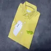 Camisas masculinas de marca francesa de alta qualidade, gola clássica de algodão com pequena malha bordada de crocodilo, camisa polo Lac