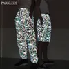 Men's Pants Mens Mushroom Reflective Shiny Colorful Harajuku Hip Hop Dance escent Night Sporting Joggers Pantalones Hombre 230608