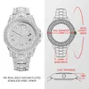 Autres montres MISSFOX Day Date Watch For Men Luxury Full Diamond Silver Quartz Montre-bracelet Hip Hop Iced Out Montres étanches Drop 230607