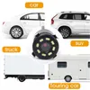 Nuovo 8 LED per retromarcia per auto Telecamera per retromarcia 170ﾰ HD Night Cam Kit Telecamera per parcheggio auto per veicoli impermeabile Navigazione DVD per SUV Camion RV