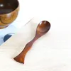 100 unids/lote cuchara de madera con mango de cola de pez creativa cuchara de postre bonita cucharas de madera cuchara para el hogar al por mayor