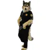 高品質の警察ウルフマスコットコスチューム漫画キャラクター衣装スーツハロウィーンパーティーアウトドアカーニバルフェスティバルファンシードレス男性女性のためのファンシードレス