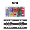 New 100/50Pcs Profile Medium Size Blade Type Fuse Assortment Set for Auto Car Truck 2/3/5/7.5/10/15/20/25/30/35A Fuse with Box Clip