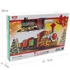 ElectricRC Car Christmas Electric Rail Train Music Toy Binari ferroviari Simulazione Light Xmas Year Gifts 230616