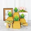 Hediye sargısı 5/10 adet kağıt ananas şeker kutusu 3D mini hindistancevizi palmiye ağacı kutuları Hawaiian doğum günü partisi yaz plajı dekorasyonu