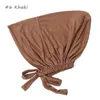 Sciarpe 2023 Soft Modal Tie Undercaps Hijab musulmano per le donne Sotto la sciarpa Cappello Hijab Caps Eid Isr Cap Femme Wrap Head