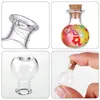 Bottiglie di stoccaggio Bottiglia dei desideri in vetro Mini con tappo in sughero in legno Contenitore per fiale piccole trasparenti da 10 pezzi per art