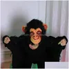 Maschere per feste Halloween Scimpanzé Maschera per animali Horror Masquerade Fl Face Monkey Spaventoso Cosplay Prop Forniture Dbc Drop Delivery Home Gar Dhwid
