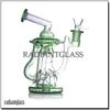 Designer berauschende Glasbong 18 cm Raumschiff Recycler Bongs Neue Form Disffusioned Perc mit Schüssel Glaspfeife Tabak Rauchen Zukunftselement