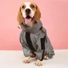 Abbigliamento per cani Impermeabile Abbigliamento per animali domestici Impermeabile Cappotto antipioggia riflettente per tutto il corpo Giacca antivento con quattro gambe avvolte