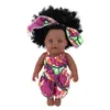 Dolls PVC Black Doll Childrens Rollspel pusselspel Toy 230607