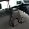 New Car Back Seat Double Head Hooks Headrest Hanger Handbag Bag Clip Hanging Holder Auto Organizer Storage Hook Interior Accessories