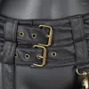 Sacs de taille sac de jambe pour femme sac banane en PU à la mode avec un design de ceinture rétro et un porte-carte pratique