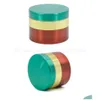 Herb Grinder 50Mm 4 strati in lega di zinco Colorf Grinders misti Tabacco Crusher Commerci all'ingrosso Accessori per fumatori Gr175 Drop Delivery Home G Dhbe8