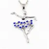 Pendant Necklaces Crystal Christmas Dancing Ballerina Dancer Ballet Dance Necklace Charm Gros Collier Femme Jewellery Women Drop Del Dhnbc