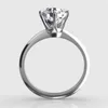 Klaster Pierścienie Klasyczne luksusowy prawdziwy solidny 925 srebrny pierścień 2CT 2CT COUNT CUT SONA Diamond Wedding Jewelry For Women SZ 4-10