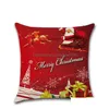 Pillow Case Red Christmas Cushion Er Pillowcase Home Linen 18X18 Inch Xmas Tree Santa Claus Print Dbc Drop Delivery Garden Textiles Dhfrk