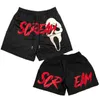 Herrshorts Screan Ghost Y2K Gym Shorts 3D Print Basketball Shorts Snabbt torr simning andningsstråden utomhussportshorts J230608