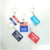 Autre décor à la maison 2024 Us Election Keychain Pendant Trump Campaign Slogan Plastic Drop Delivery Garden Dhjpw