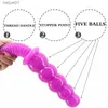 Gros gode épais 5 perles anal énorme gode pas de vibrateur plug anal balle plug anal sex toys pour femmes hommes adulte jeux bdsm produit L230518