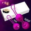 FOX silicone Smart touch Télécommande Oeuf Vibrant Kegel Balls Exercice Serré Vaginal Vibrator Ball Adulte Produit de Sexe L230518