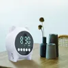 Haut-parleurs portables Haut-parleur avec horloge pour enfants, horloge mignonne, alarme, horloge Bluetooth avec carte de support de haut-parleur AUX avec radios d'alarme LED