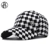 Casquettes De Baseball FS 2023 Marque Casquette De Baseball Britannique Pour Hommes Élégant Noir Blanc Plaid Femmes Casquettes Streetwear Snapback Hip Hop Chapeau Os Masculino J230608